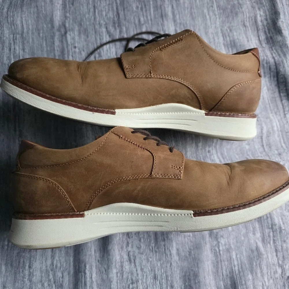 Florsheim Launch Leather Oxford Sneaker Dress Shoes Brown Lace Up Men's‎ 10.5 W